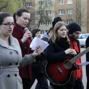 Droga Krzyżowa na miasteczku akademickim