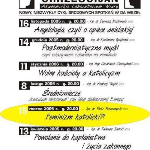 "Feminizm katolicki?!" - spotkanie z cyklu